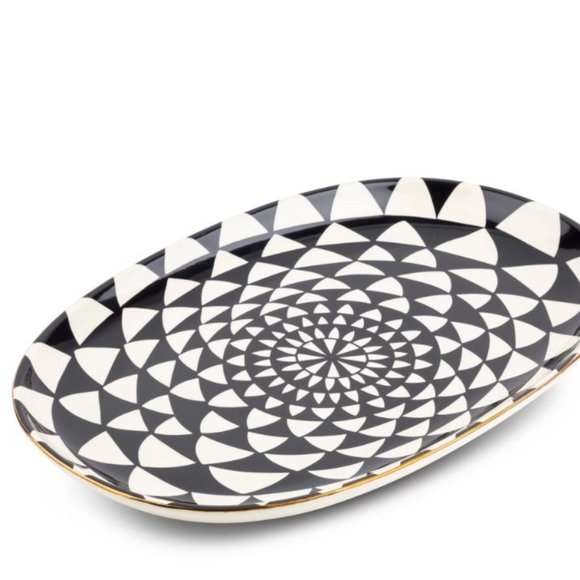 Thyme and Table Dining Thyme Table Stoneware Oval Serve Platter